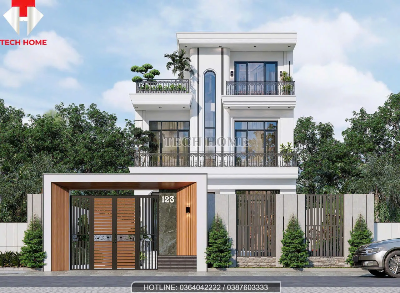 thiết kế nhà phố 3 tầng hiện đại