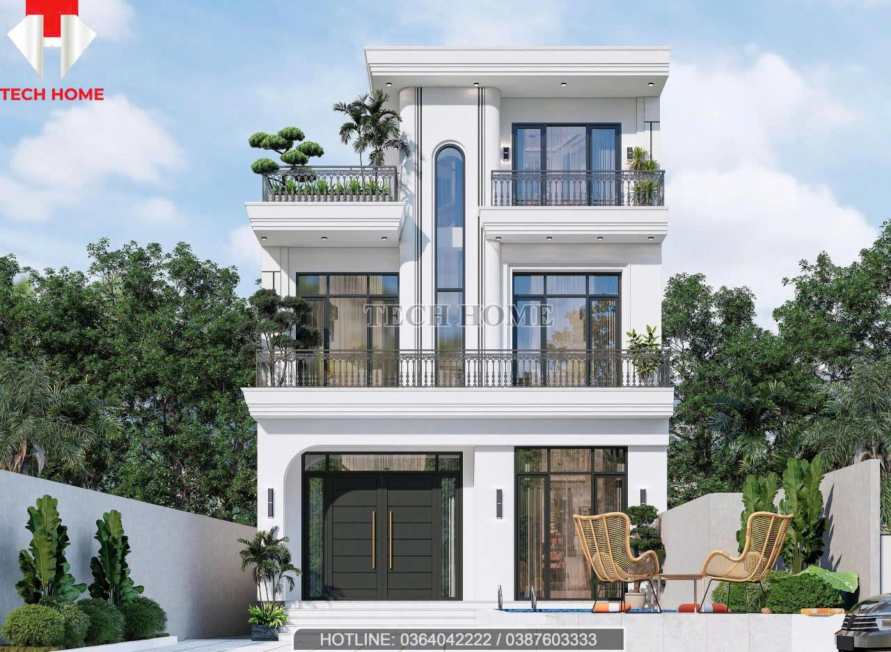 thiết kế nhà phố 3 tầng hiện đại