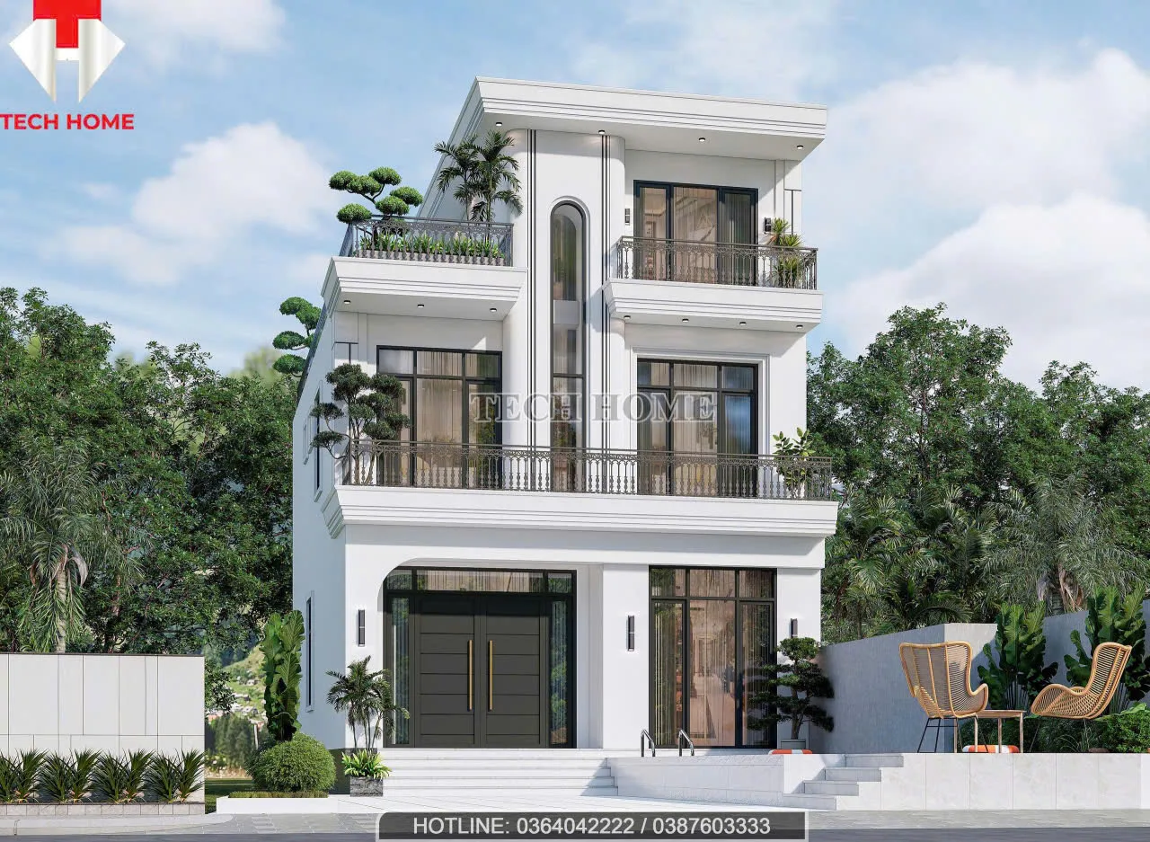 thiết kế nhà phố 3 tầng hiện đại