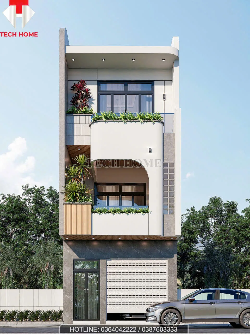 thiết kế nhà phố hiện đại sang trọng