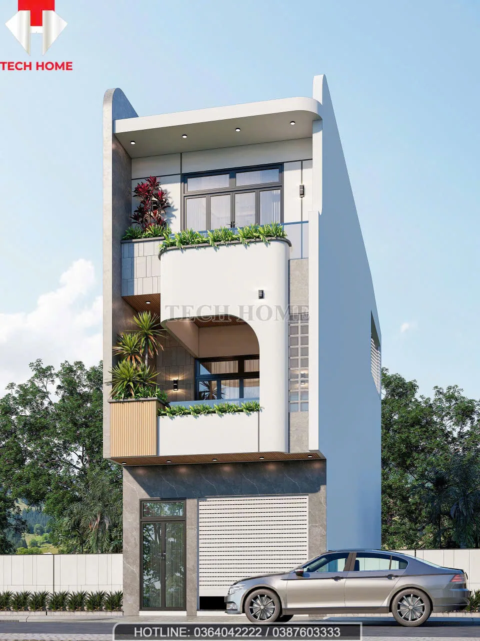 thiết kế nhà phố hiện đại sang trọng