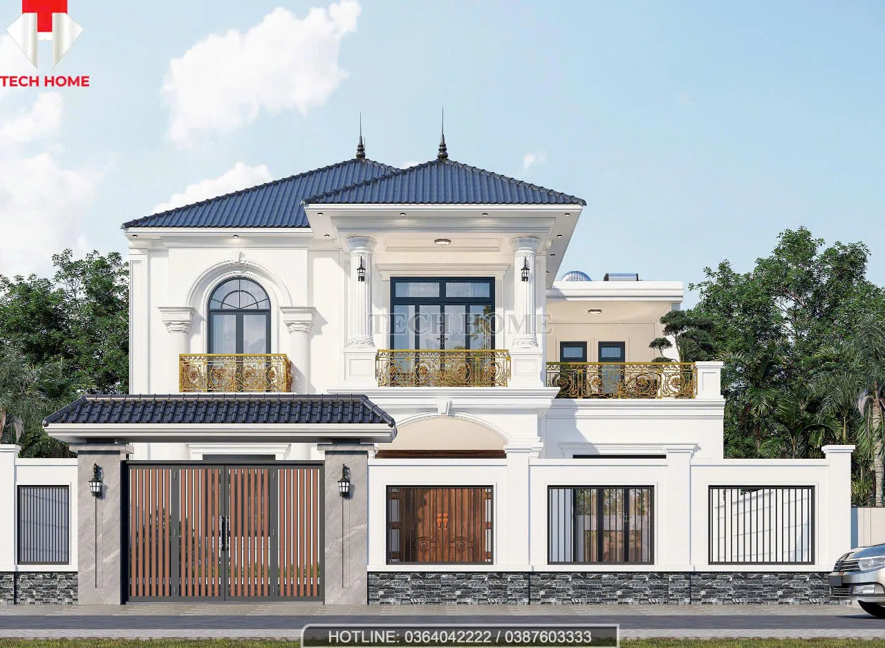 nhà mái Nhật 2 tầng