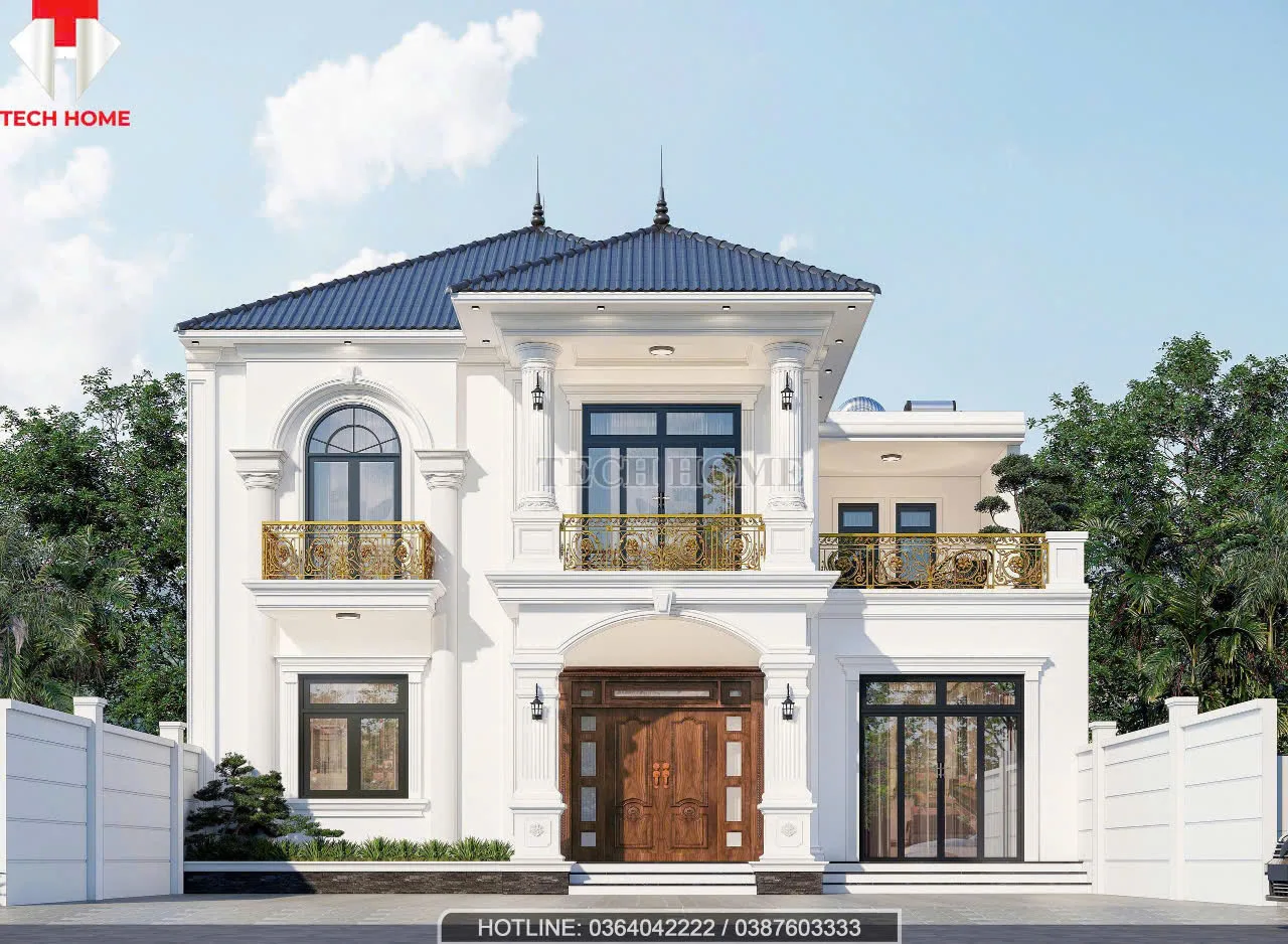 nhà mái Nhật 2 tầng