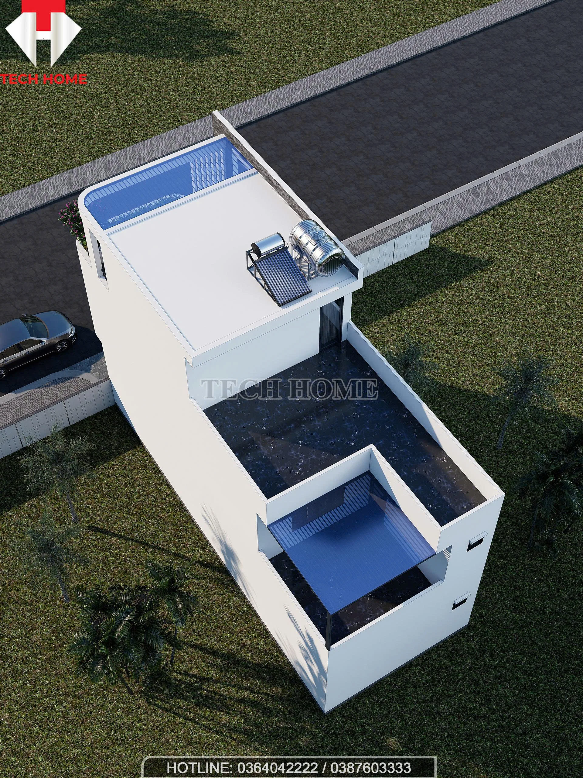 Nhà phố 2 tầng 1 tum