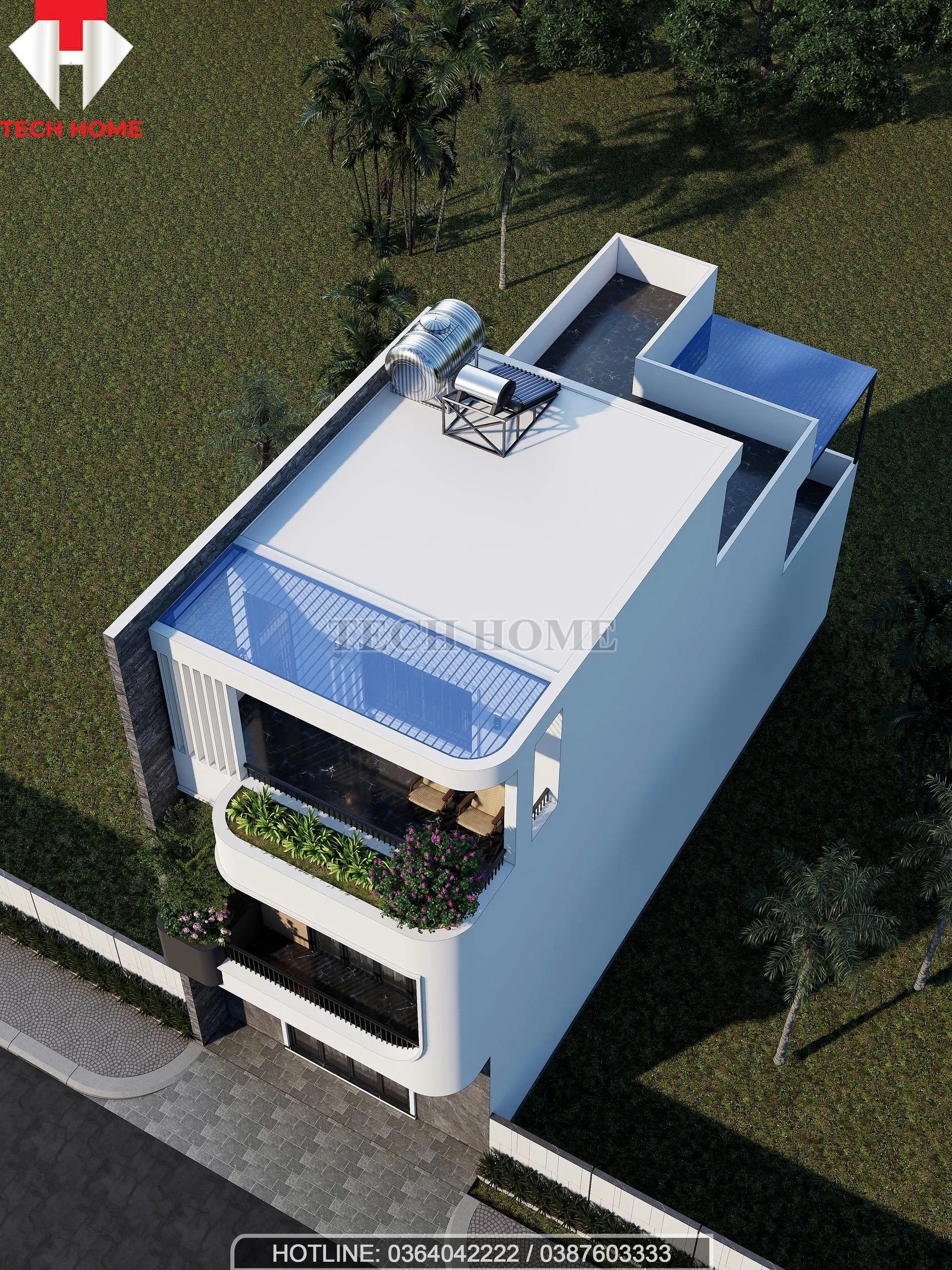 Nhà phố 2 tầng 1 tum