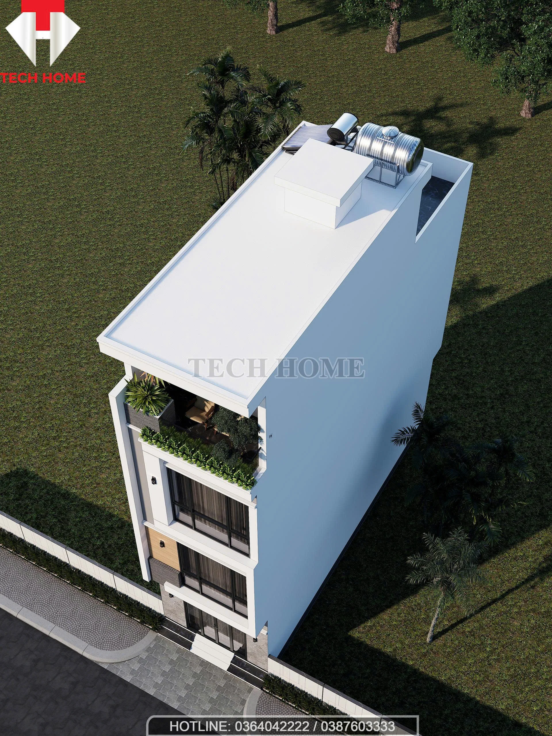 nhà phố cao tầng hiện đại