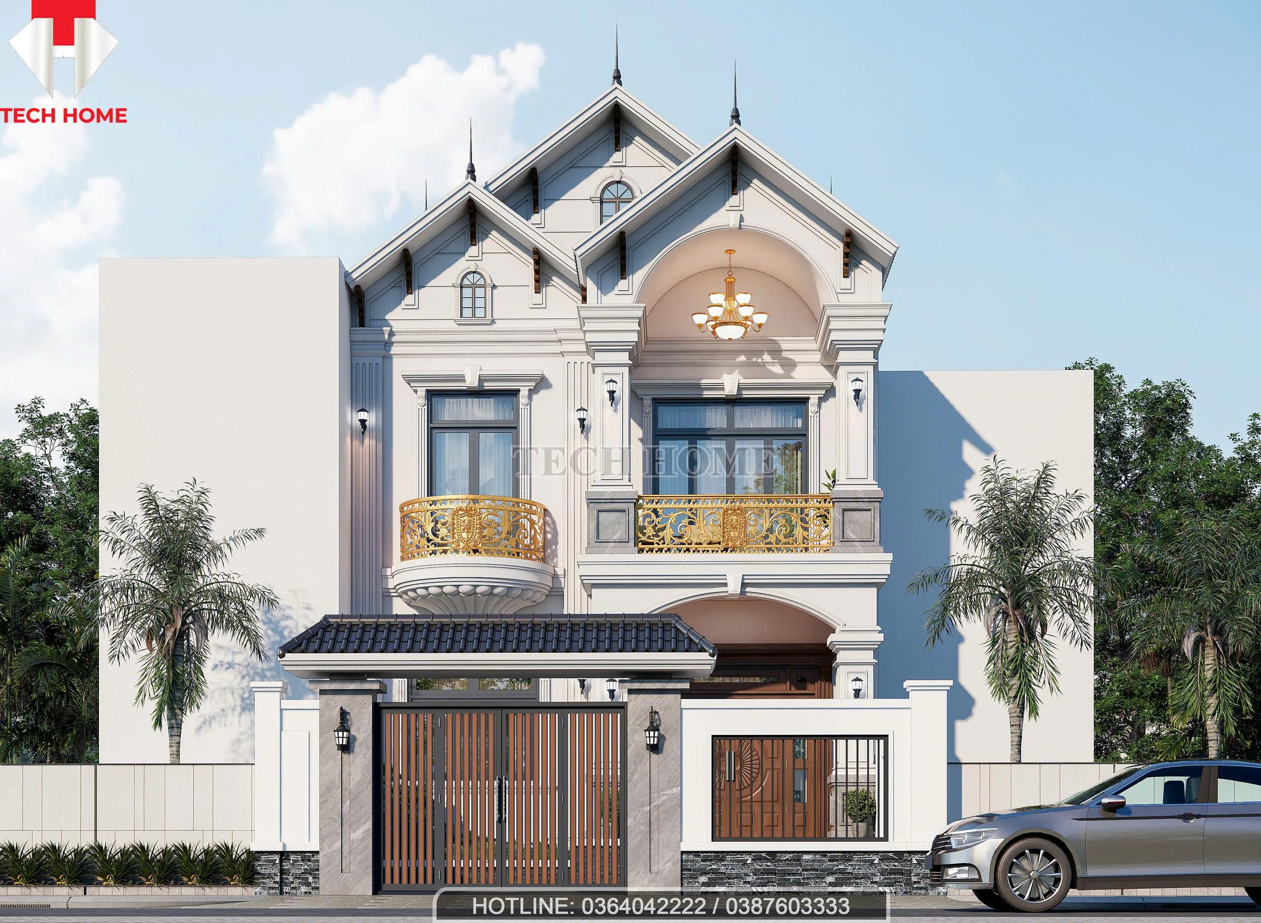 Nhà mái Thái 2 tầng