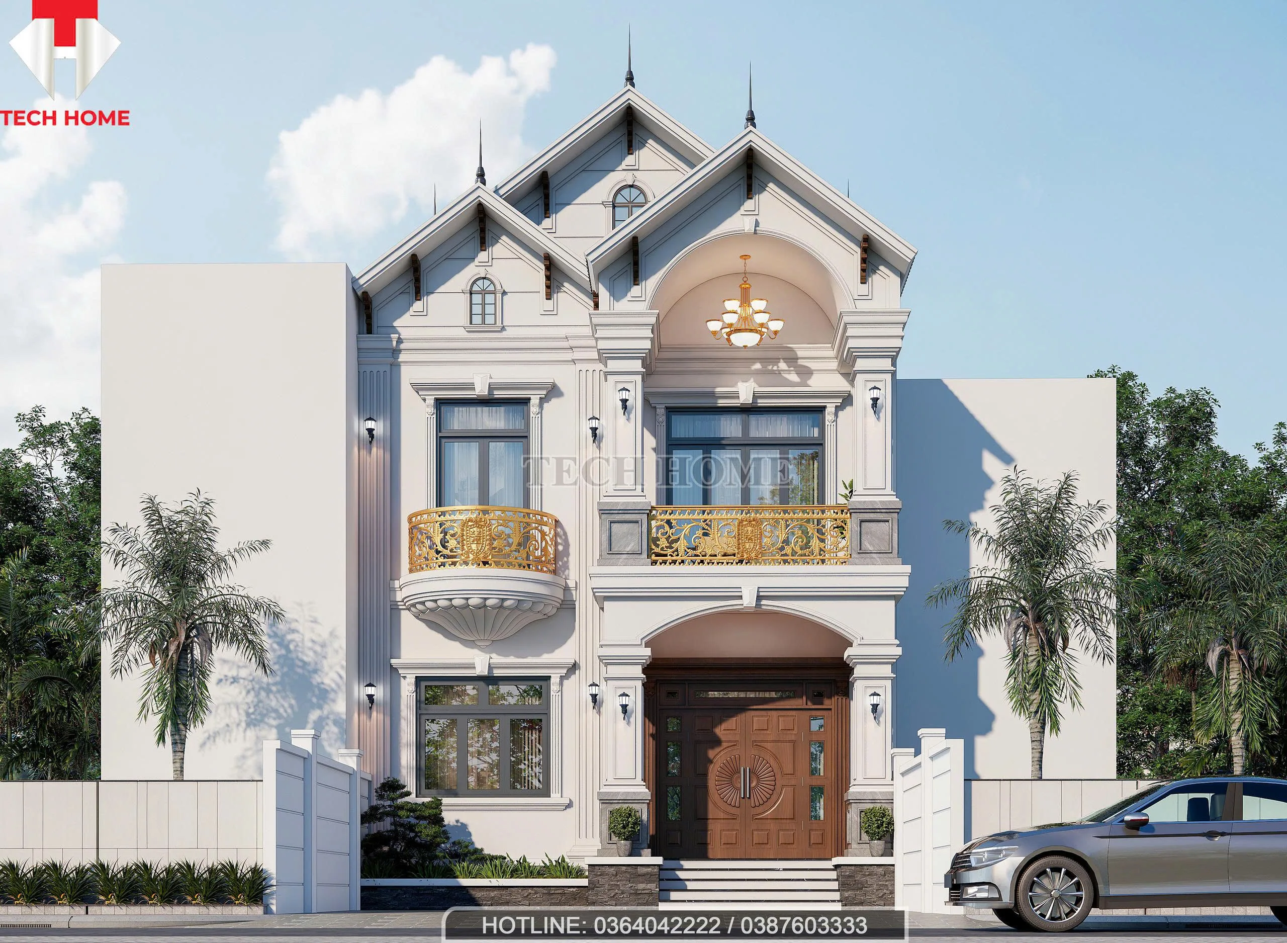 Nhà mái Thái 2 tầng