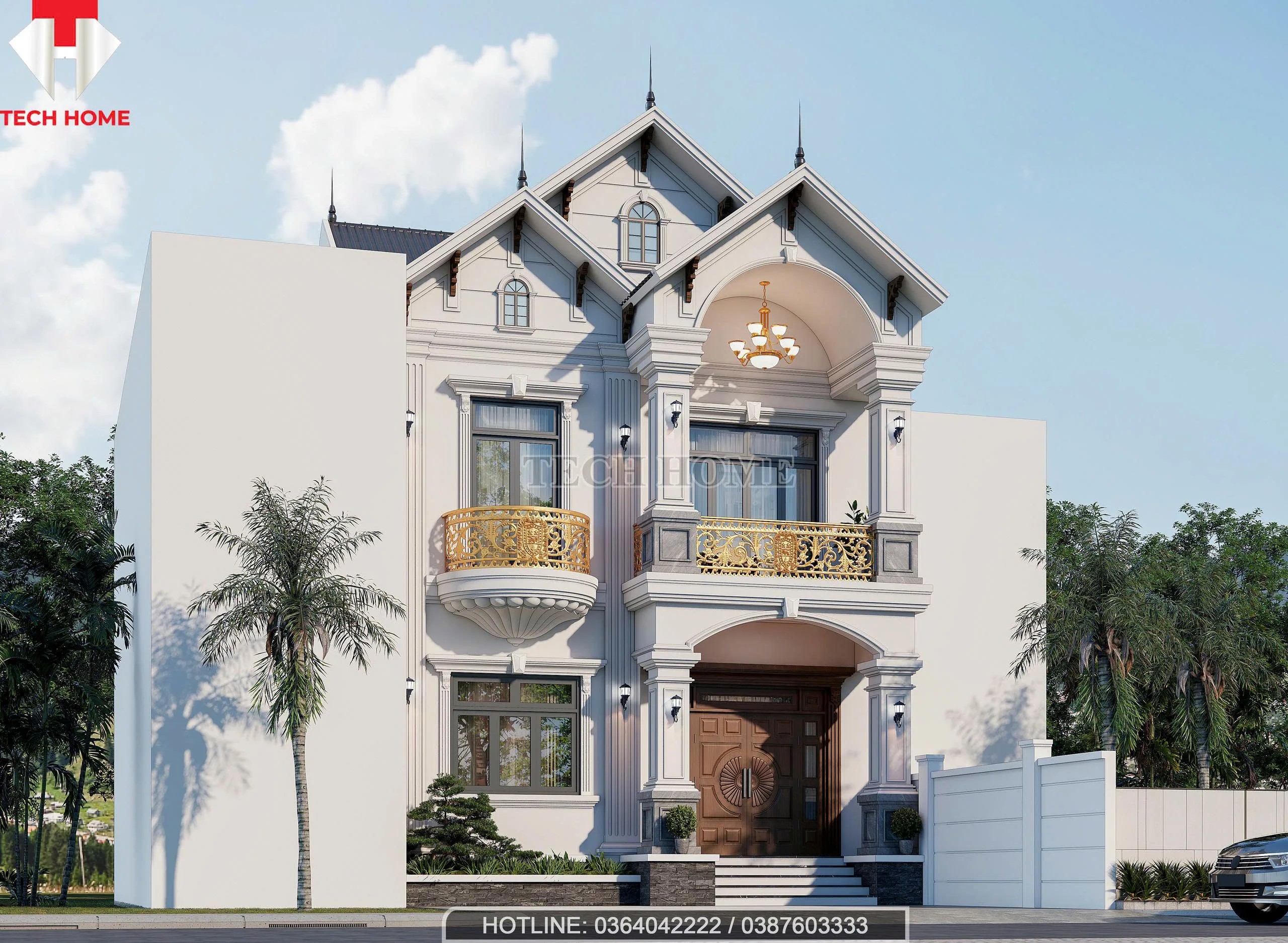 Nhà mái Thái 2 tầng