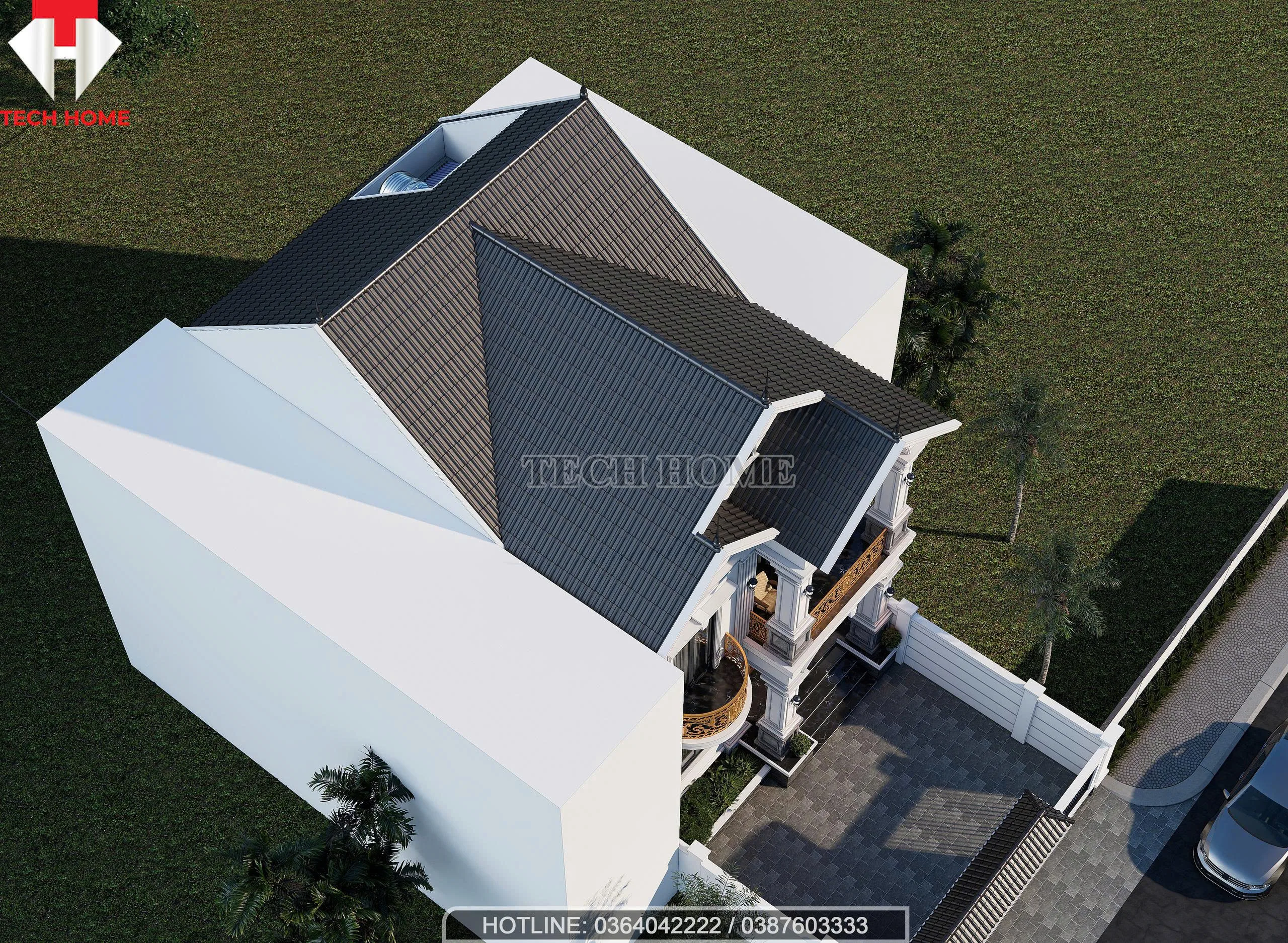 Nhà mái Thái 2 tầng