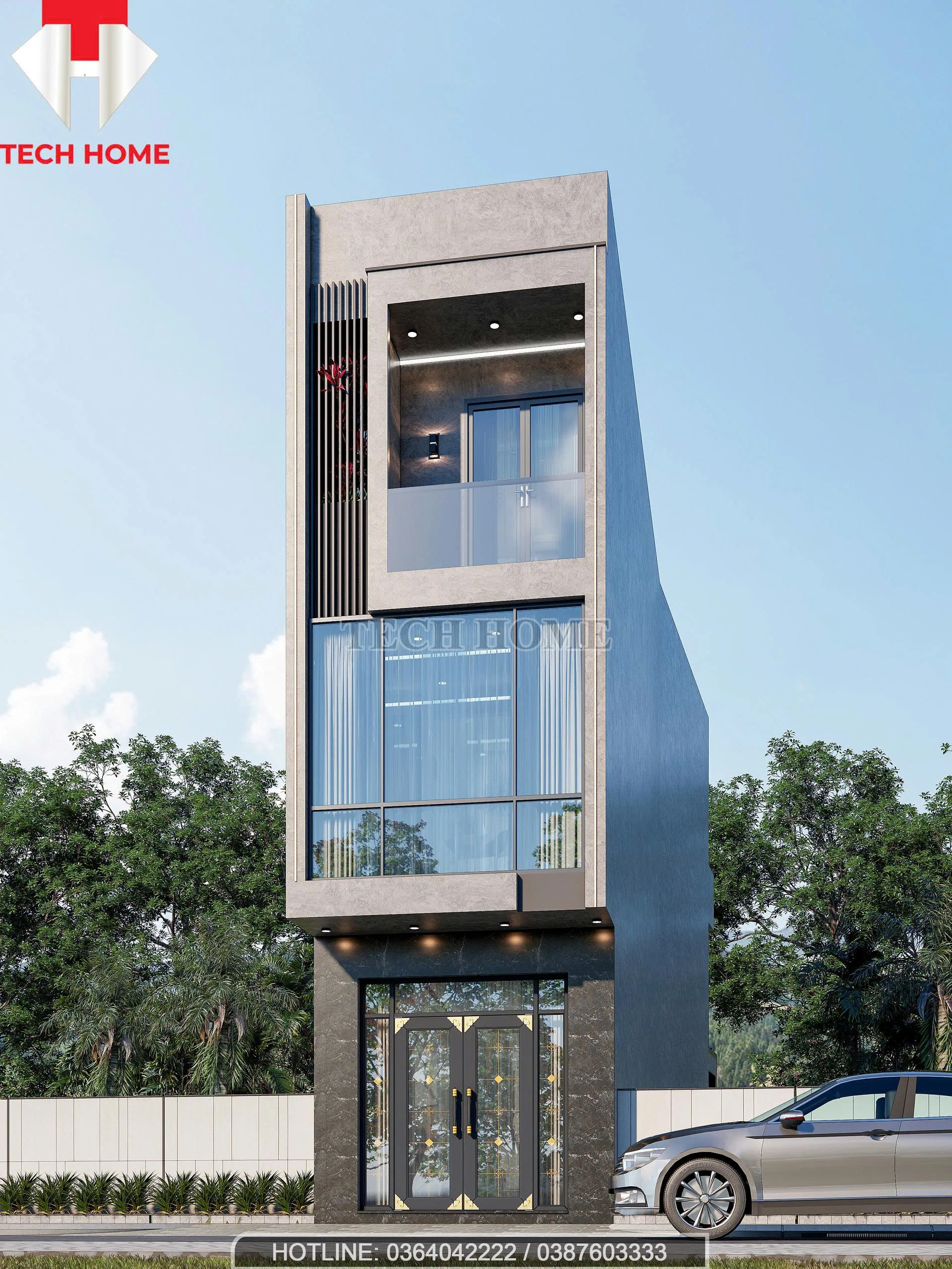 mẫu nhà ống hiện đại vừa ở vừa kinh doanh