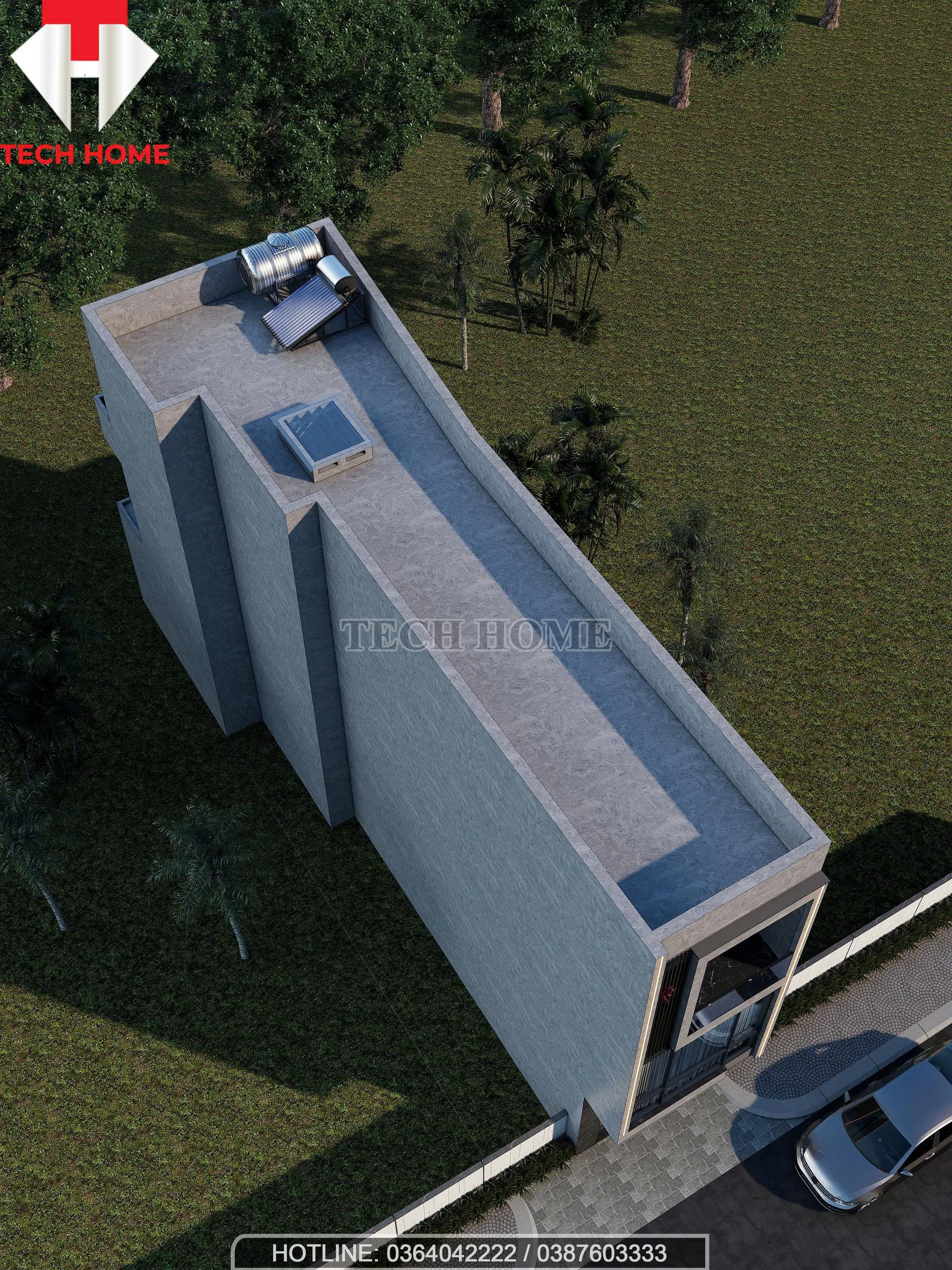 mẫu nhà ống hiện đại vừa ở vừa kinh doanh