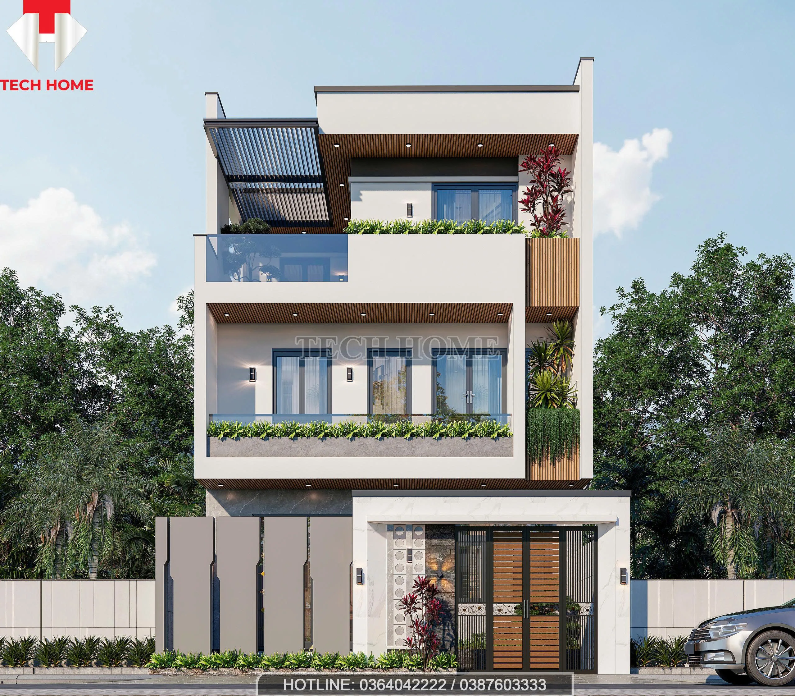 Nhà phố 3 tầng hiện đại