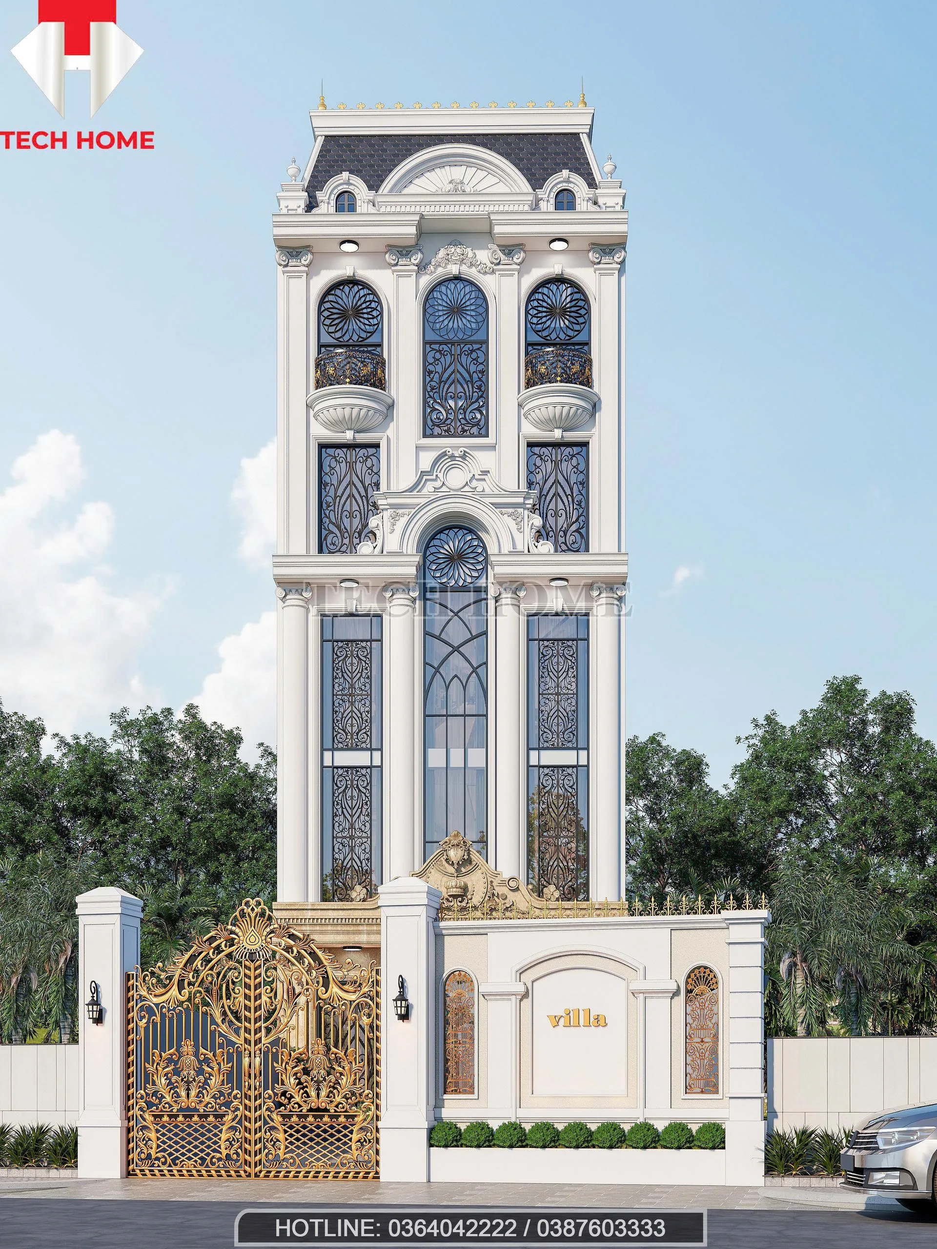 Nhà Phố 5 Tầng Mái Mansard