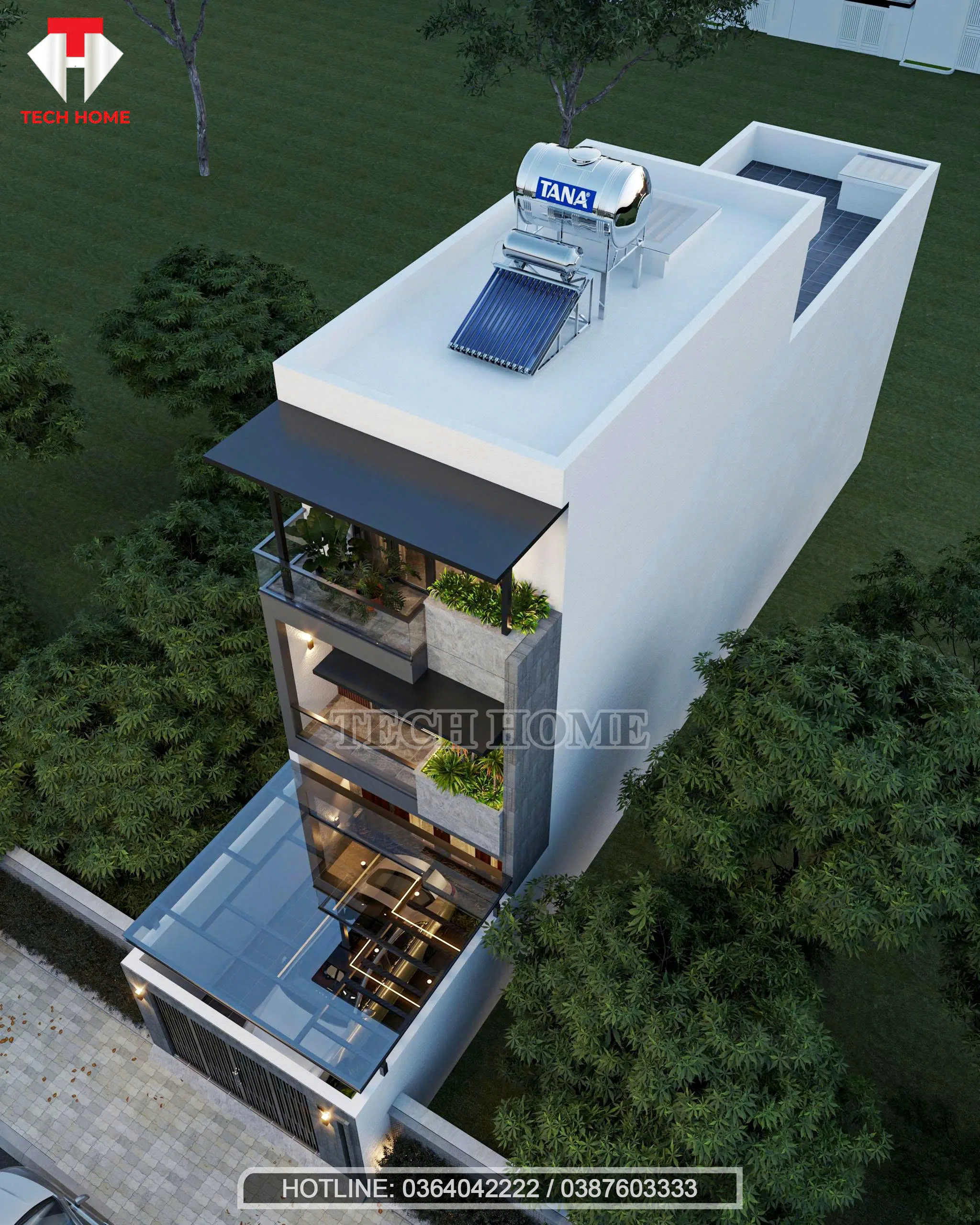 nhà phố 3 tầng hiện đại