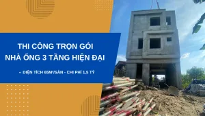 Thi công trọn gói nhà 3 tầng hiện đại