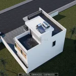 nhà mái bằng 2 tầng 1 tum