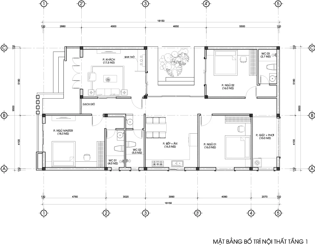 nhà mái chéo 1 tầng