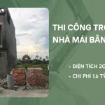 thi công trọn gói nhà mái bằng 2 tầng