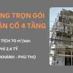 thi công trọn gói nhà tân cổ 4 tầng