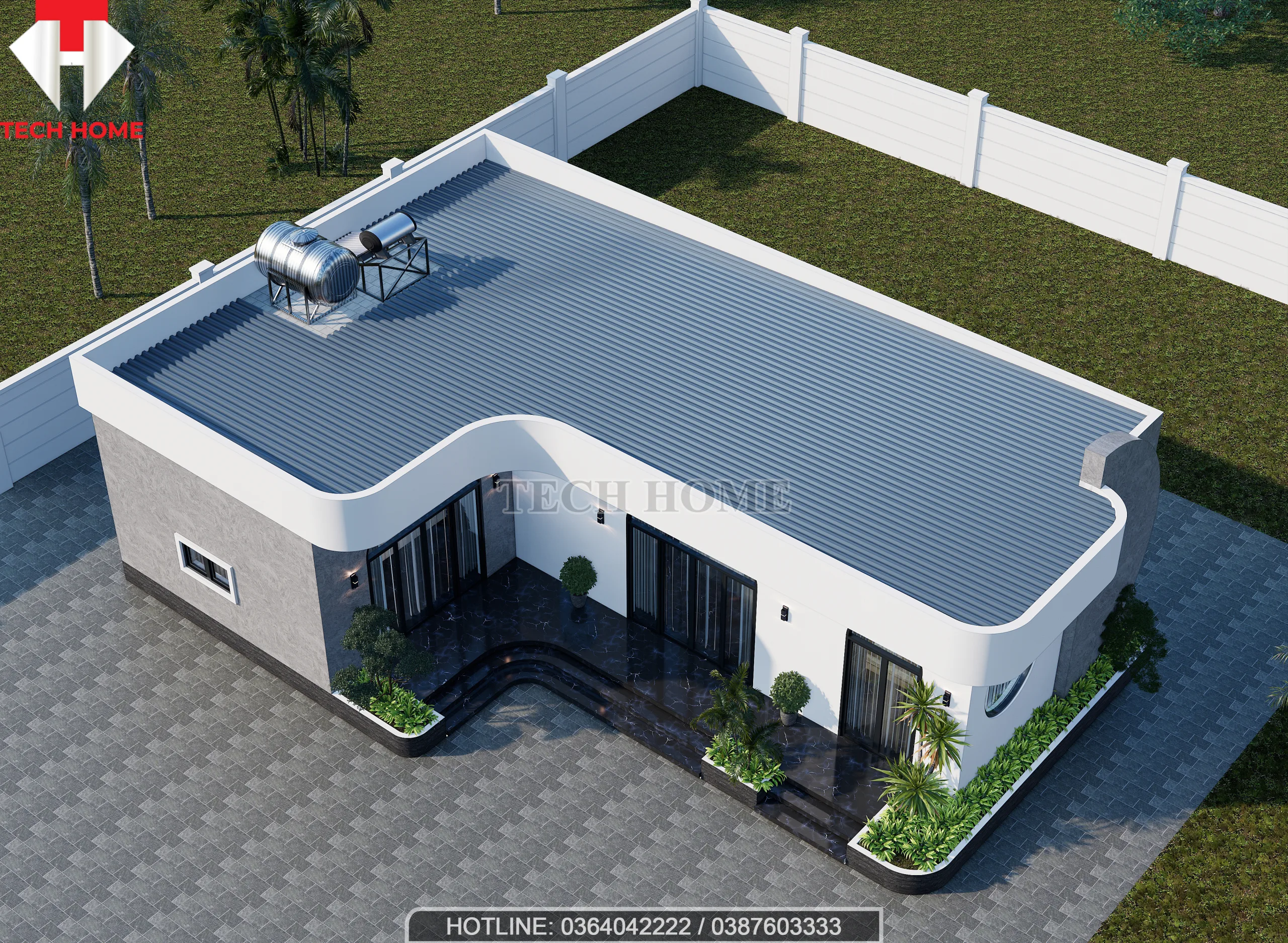 nhà cấp 4 mái bằng