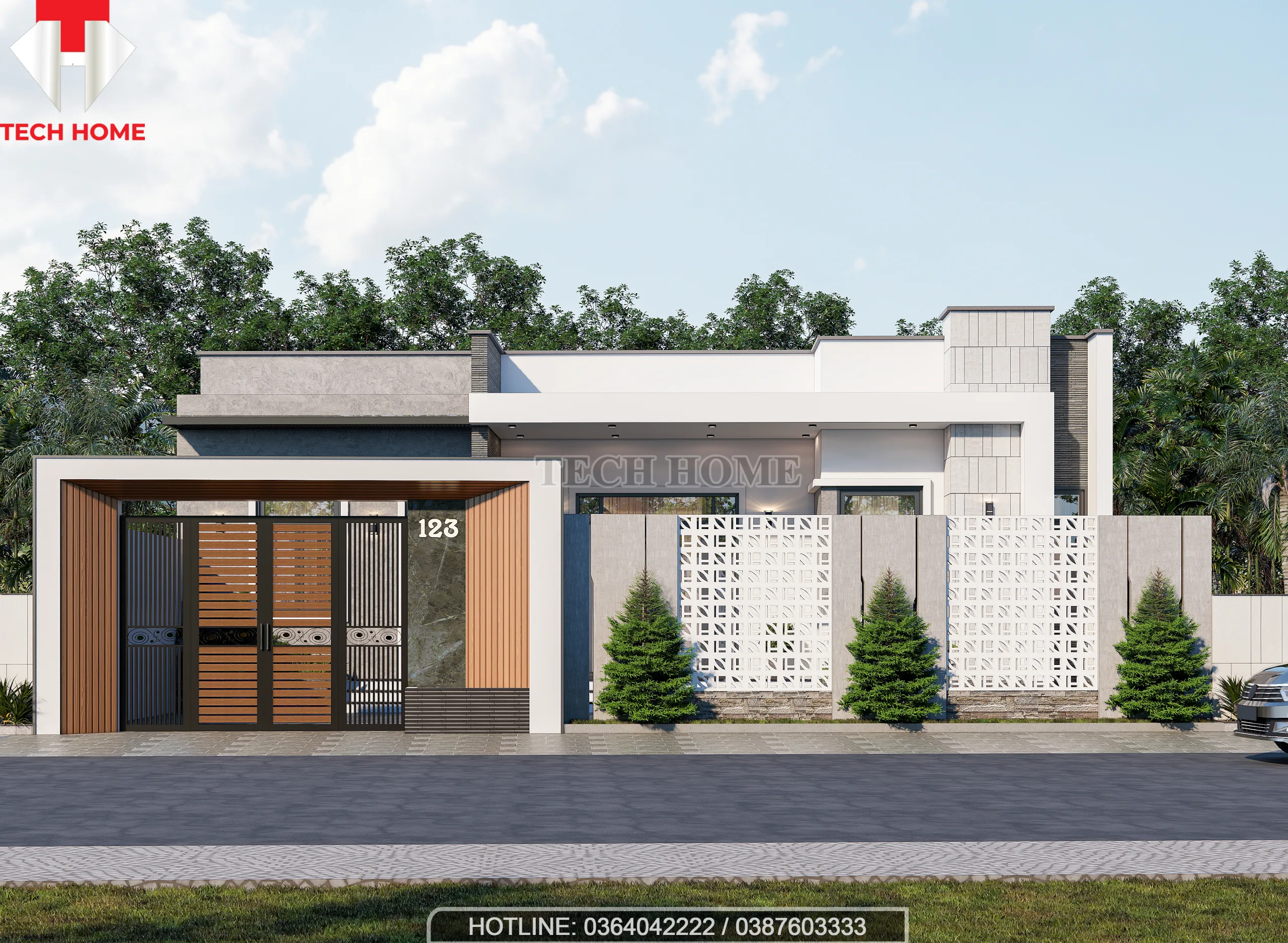 Nhà Cấp 4 Mái Bằng Hiện Đại