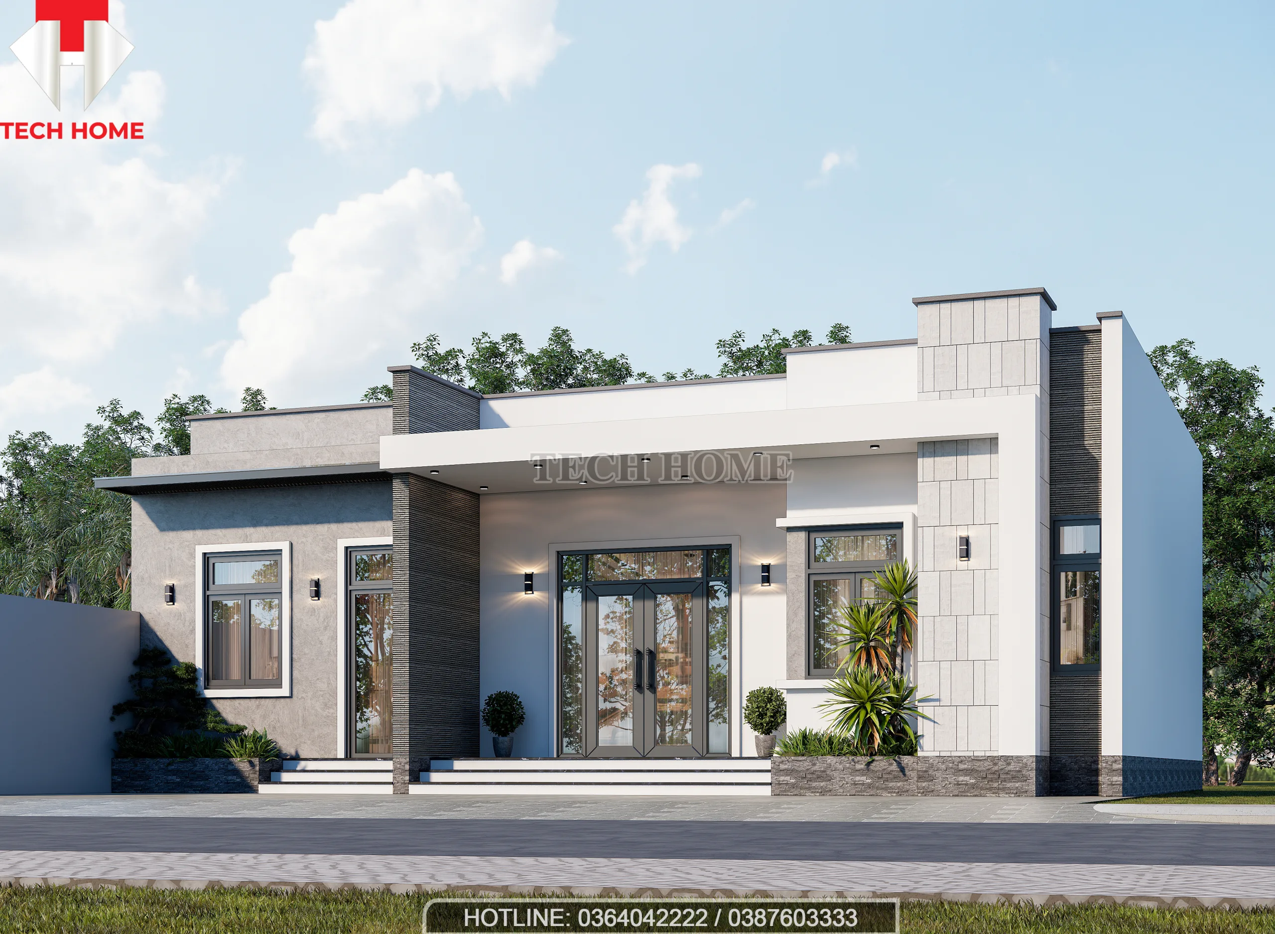 Nhà Cấp 4 Mái Bằng Hiện Đại