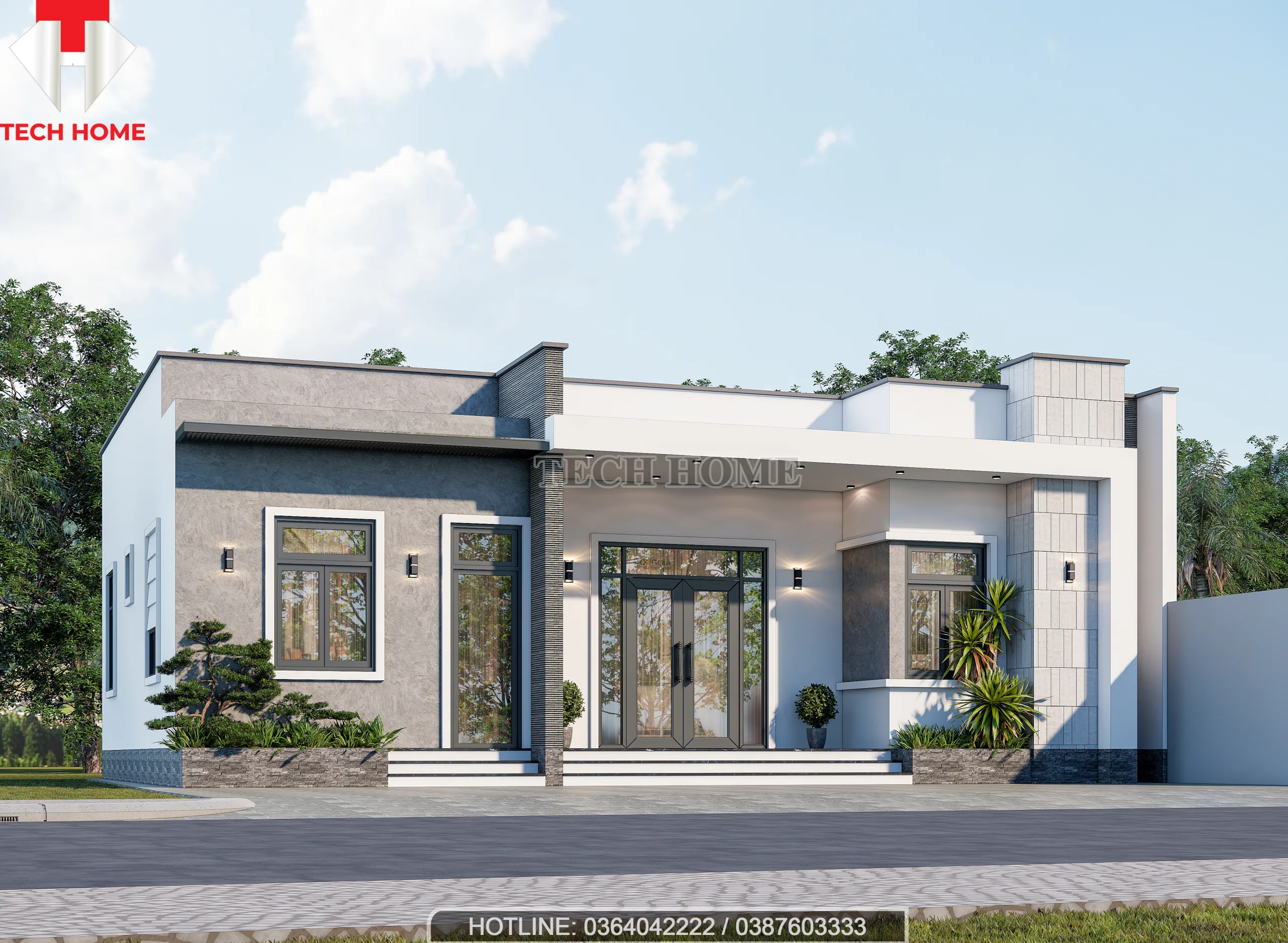 Nhà Cấp 4 Mái Bằng Hiện Đại