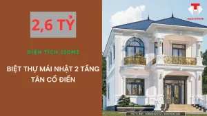 biệt thự mái Nhật 2 tầng