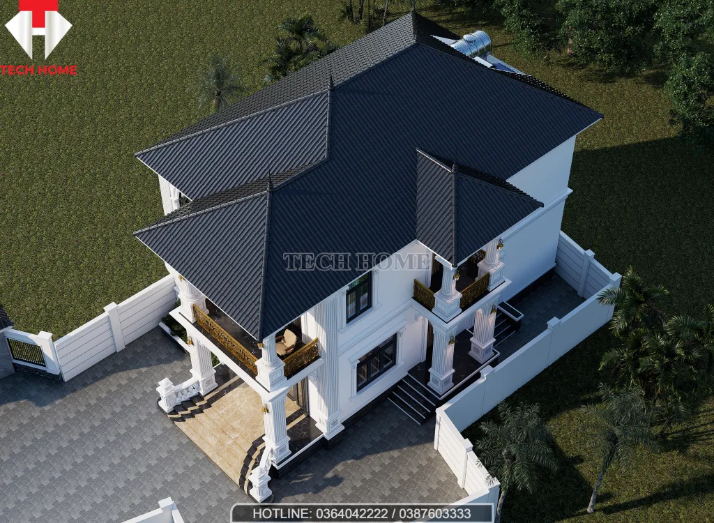 biệt thự mái nhật 2 tầng