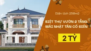 biệt thự vườn 2 tầng mái nhật