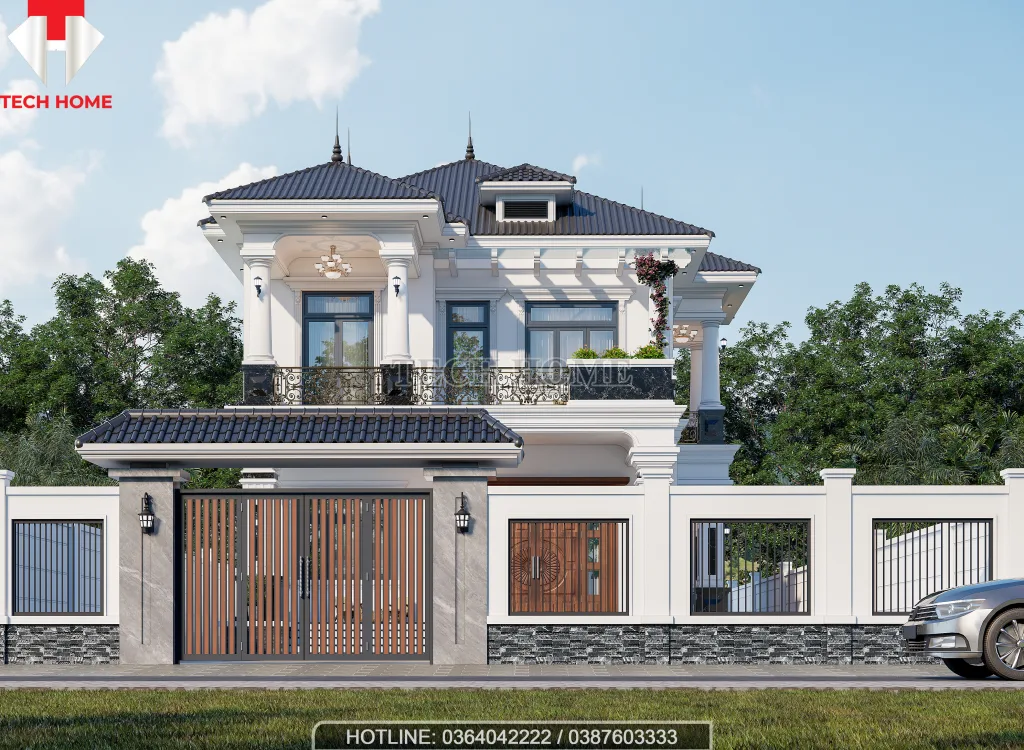 mẫu nhà 2 tầng mái Nhật đẹp