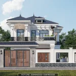 mẫu nhà 2 tầng mái Nhật đẹp