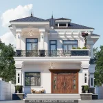 mẫu nhà 2 tầng mái Nhật đẹp