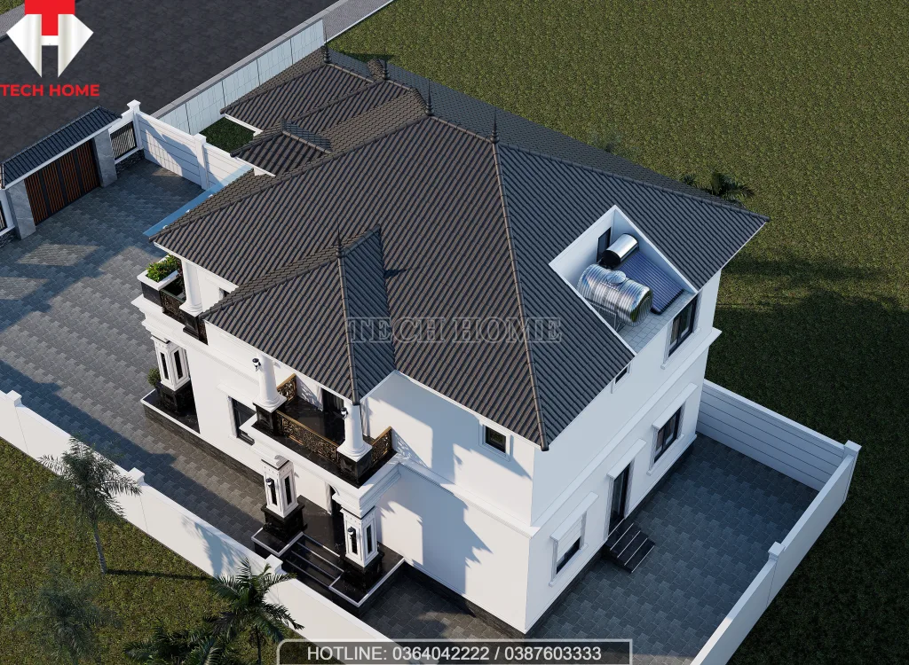 mẫu nhà 2 tầng mái Nhật đẹp