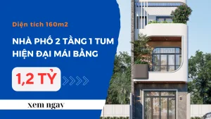 mẫu nhà phố 2 tầng 1 tum