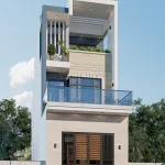 mẫu nhà phố 2 tầng 1 tum 5x20m