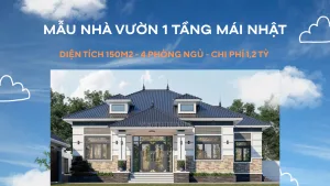 mẫu nhà vườn 1 tầng mái nhật