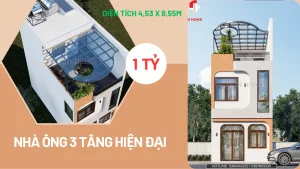 nhà ống 3 tầng hiện đại