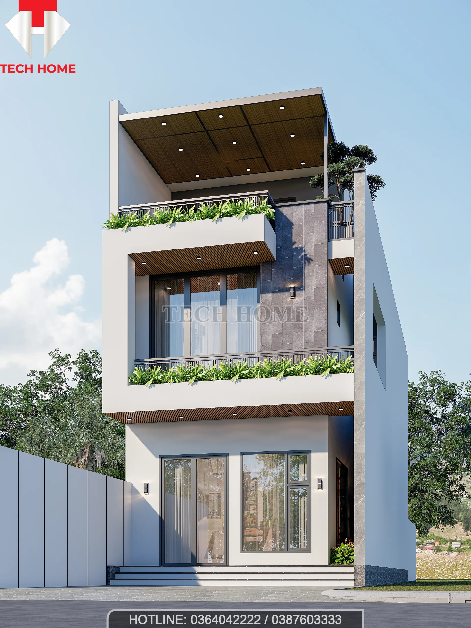 nhà phố 2 tầng 1 tum