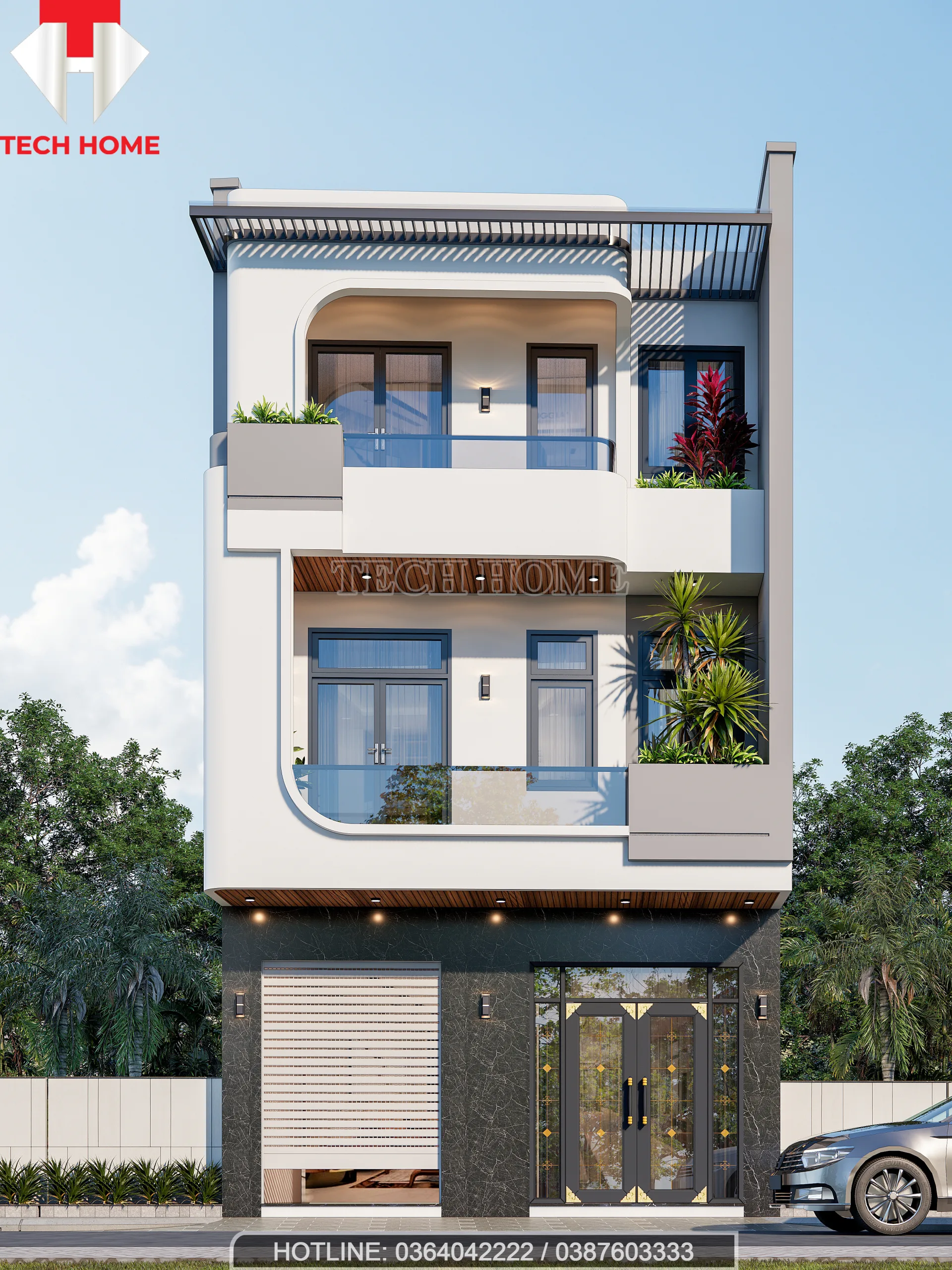 nhà phố 3 tầng hiện đại