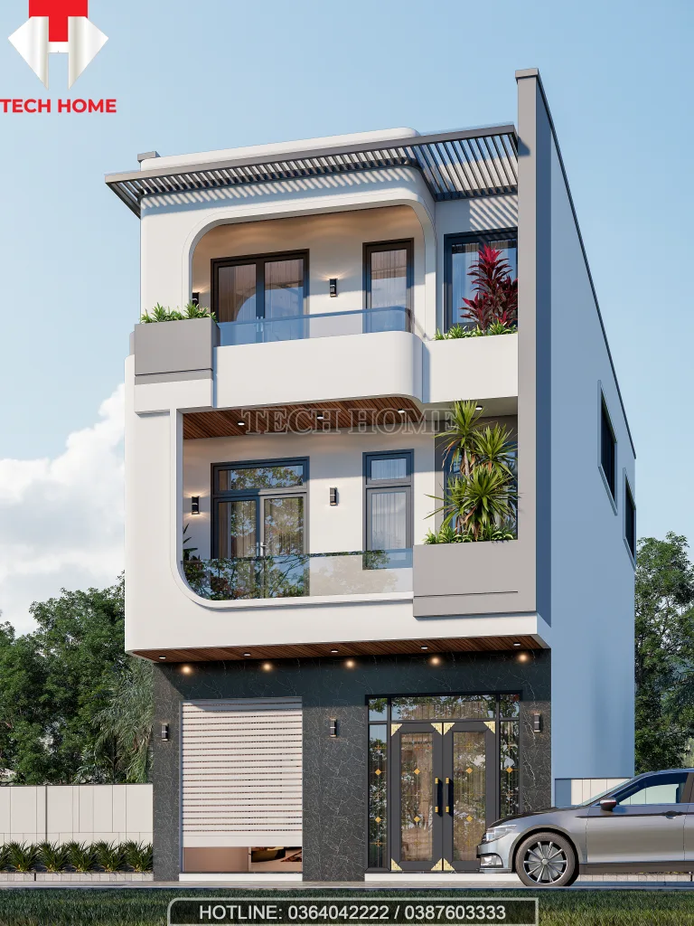nhà phố 3 tầng hiện đại