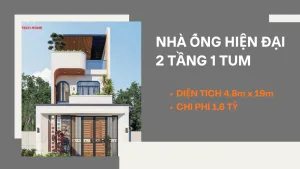 nhà phố hiện đại 2 tầng 1 tum