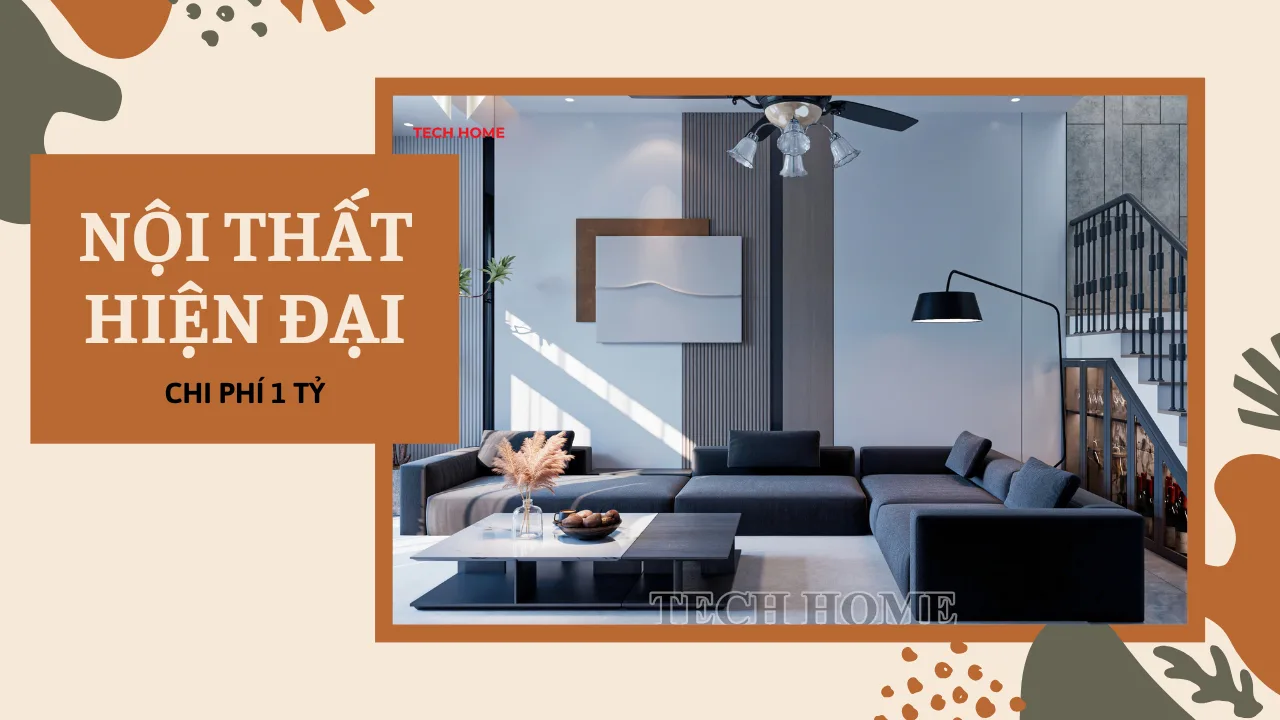 nội thất nhà ống 2 tầng 1 tum