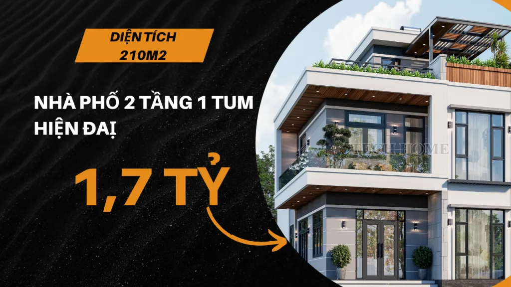 thiết kế nhà 2 tầng 1 tum