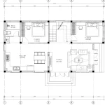 mặt bằng thiết kế nhà 2 tầng 1 tum