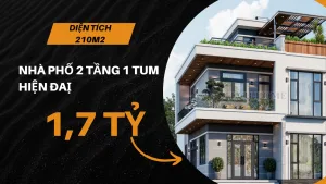 thiết kế nhà 2 tầng 1 tum