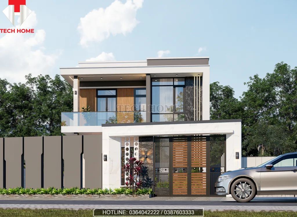 thiết kế nhà 2 tầng hiện đại