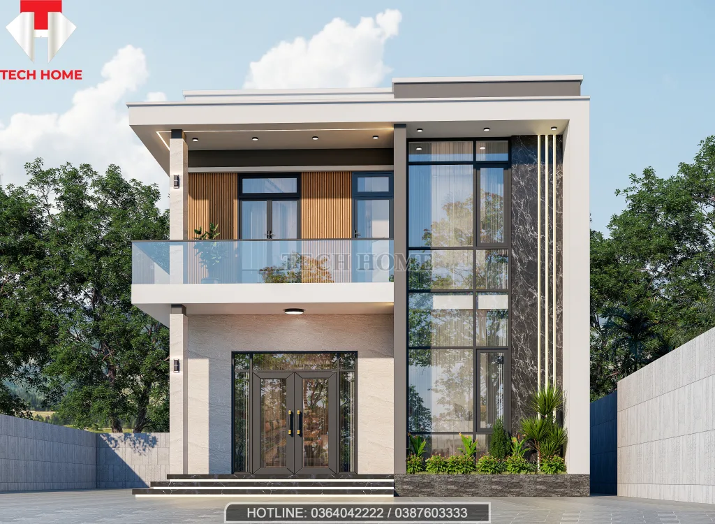 thiết kế nhà 2 tầng hiện đại