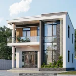 thiết kế nhà 2 tầng hiện đại